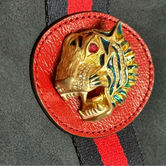 NEW WITH GUCCI DUSTBAG AND CARDS Gucci Rajah Suede Large Tote Bag in Blue - Picture 6 of 16